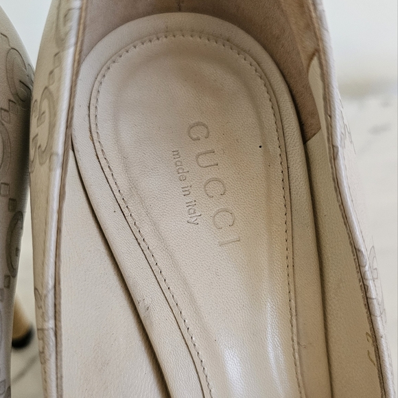 Size 36C | Gucci Authentic open-toe heels in ivory - Picture 5 of 8